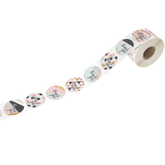 80 pcs 1.5" Geometric Modern Thank You Stickers - Picture 3 of 7